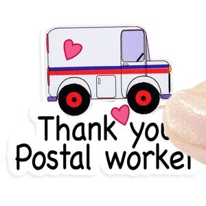 100 Thank You Stickers Express Gratitude Love & Support‎ USPS Workers